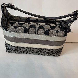 Authentic Coach Black Signature Shoulder Bag